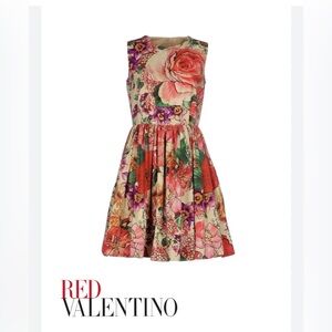 RED Valentino floral poplin dress